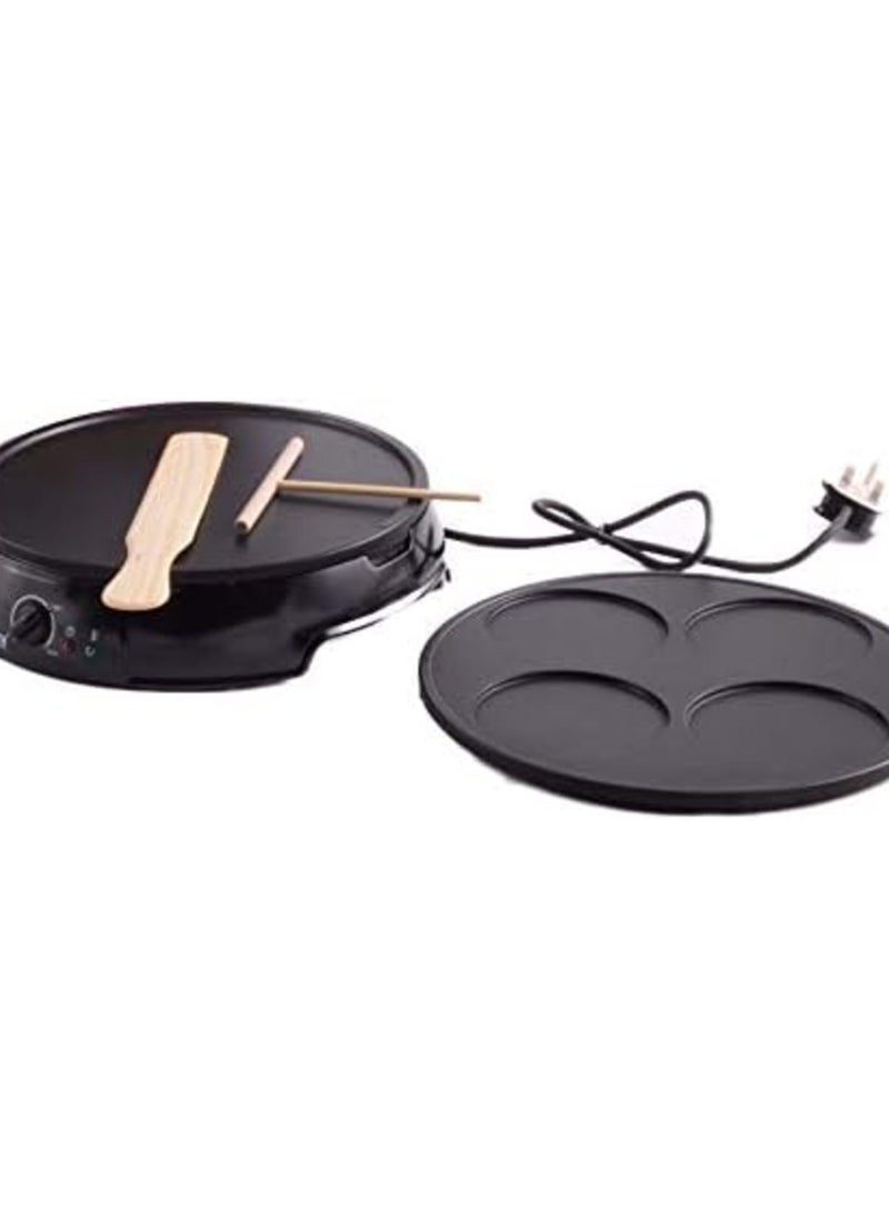 Dessini Regina - Dessini Electric Crepe Maker  Temperature Control for Perfect Pancakes, 12 Inch Non-Stick Grill Pan and Detachable 4 mini crepe mold pan - Image 1