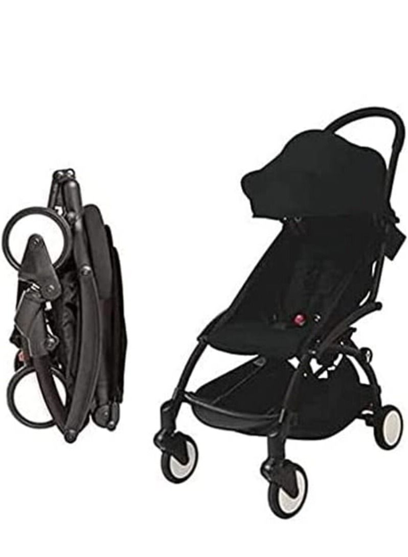 NTECH Lightweight Foldable Travel Baby Stroller Compact 4 Wheels Air Travel One Hand Push chair With Adjustable Reclining Seat For Toddler Black - Image 1
