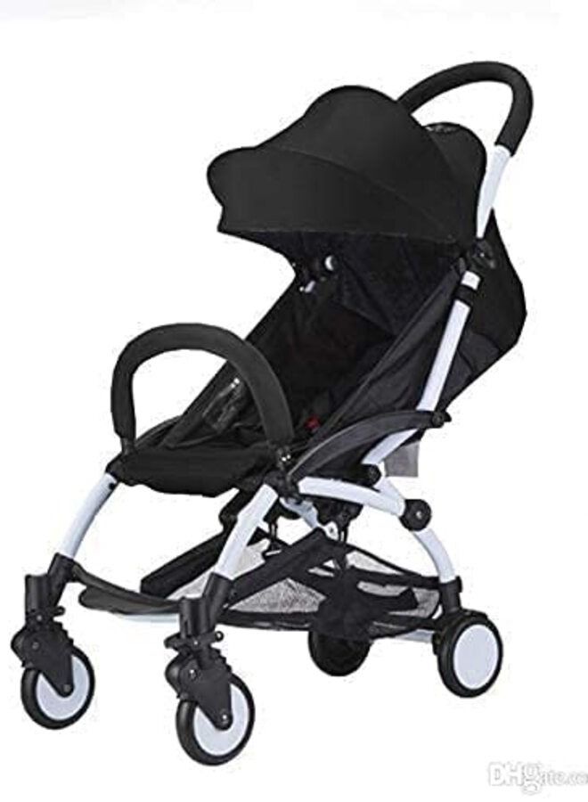 NTECH Lightweight Foldable Travel Baby Stroller Compact 4 Wheels Air Travel One Hand Push chair With Adjustable Reclining Seat For Toddler Black - Image 2