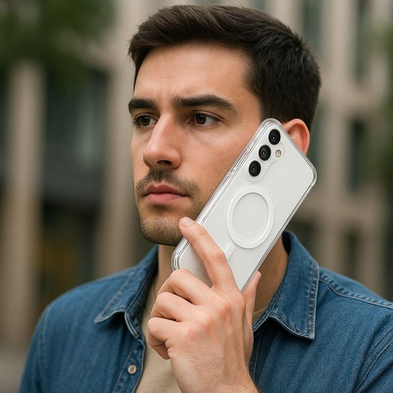 ShieldTech غطاء خلفي من PC و TPU لهاتف سامسونج جالاكسي S23 5G | متوافق مع Mag-Safe | غطاء هاتف محمول شفاف لهاتف سامسونج جالاكسي S 23 5G / سامسونج S23 5G | غطاء خلفي شفاف - Image 5