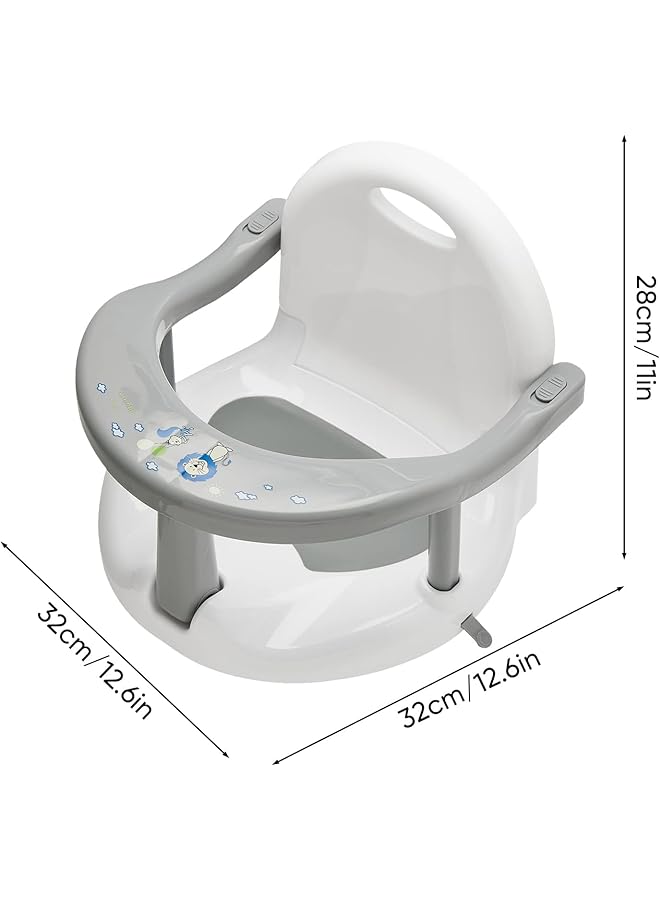 إيروريكس مقعد حوض استحمام قابل للطي للأطفال حديثي الولادة غير قابل للانزلاق، كرسي استحمام للأطفال لحوض الاستحمام، شكل لطيف، حوض استحمام للأطفال - Image 5