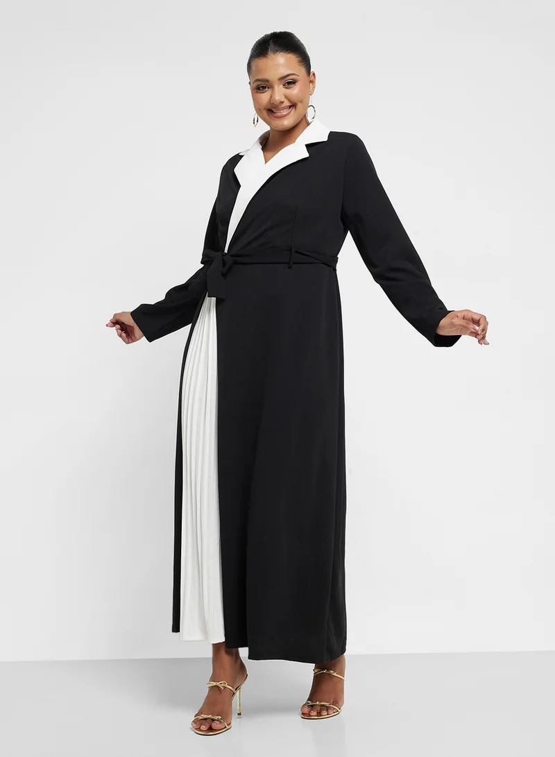 Ella Plus Contrast Tones Blazer Dress