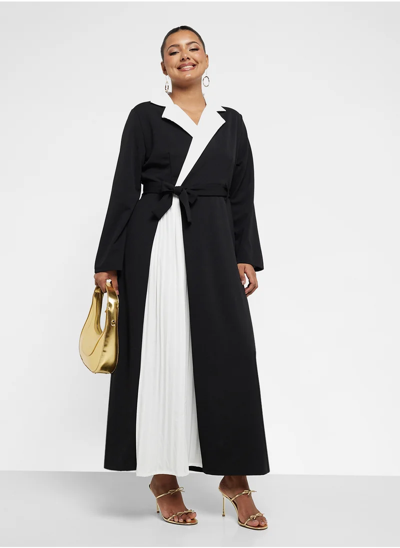 Ella Plus Contrast Tones Blazer Dress