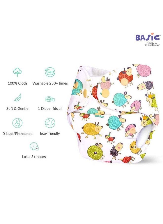Superbottoms Basic Assorted Pack Of 2 Cpsia Certified Cloth Diapers For Baby ; Washable & Reusable Cotton Cloth Diaper ; 03 Years ; Freesize ; Adjustable ; Reduces Rash ; With Quick Dry Pad Insert  - Image 5