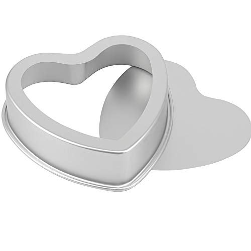 ZOENHOU 4 PCS 5" 6" 8" 10" Heart Shaped Cake Pans with Removable Bottom, Aluminum Heart Shaped Cake Pans Set, Non Stick Cake Pan for Oven Baking - Image 3