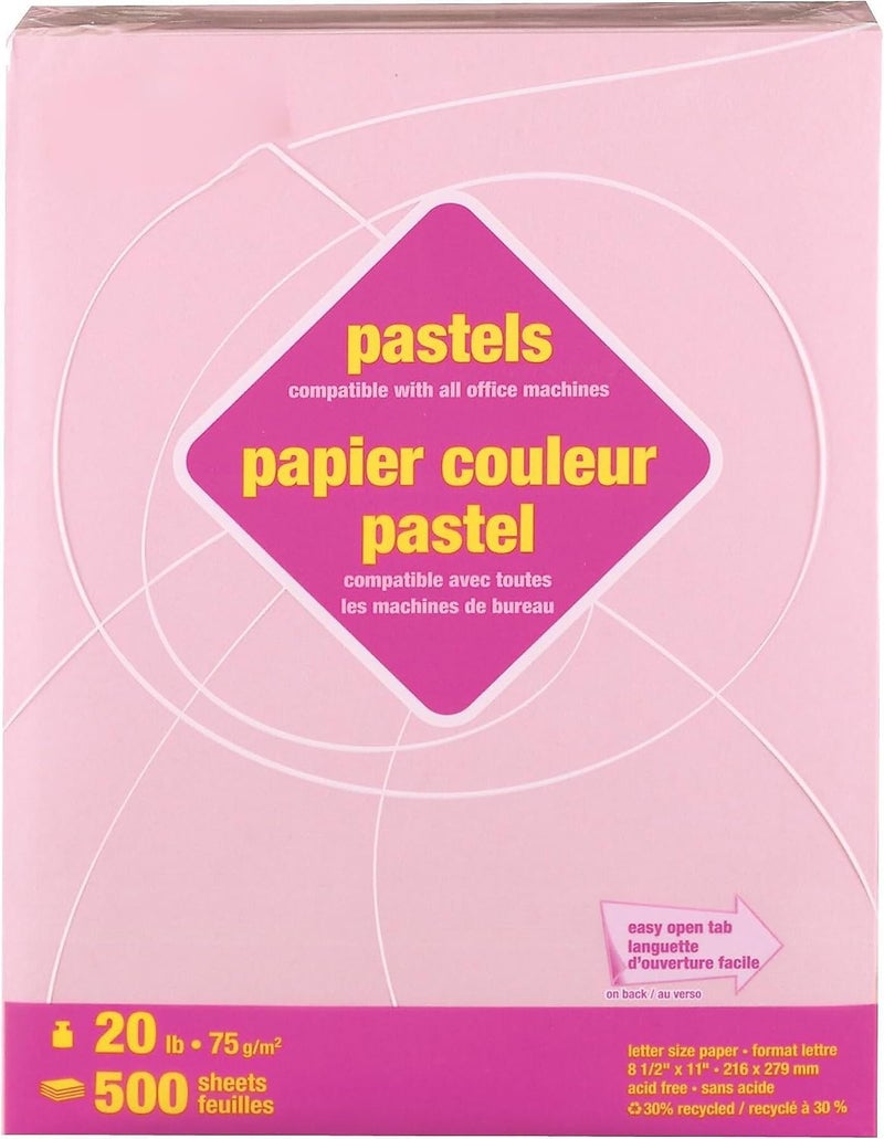 Staples Pastel Colored Copy Paper 8 1/2-Inch x 11-Inch Pink 500/Ream - Image 2