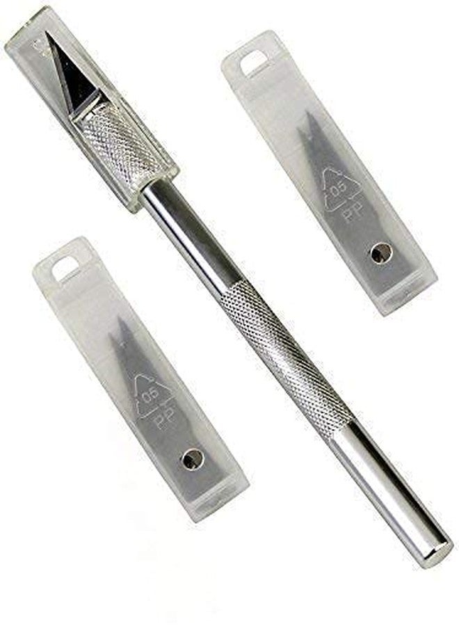 KRAFTMASTERS� Detail Pen Cutter With 10 Interchangeable Blades For Carving and Paper Cutting - Image 3