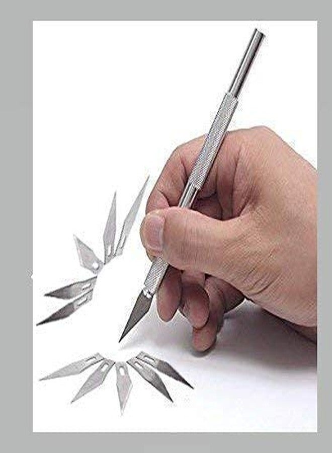 KRAFTMASTERS� Detail Pen Cutter With 10 Interchangeable Blades For Carving and Paper Cutting - Image 4