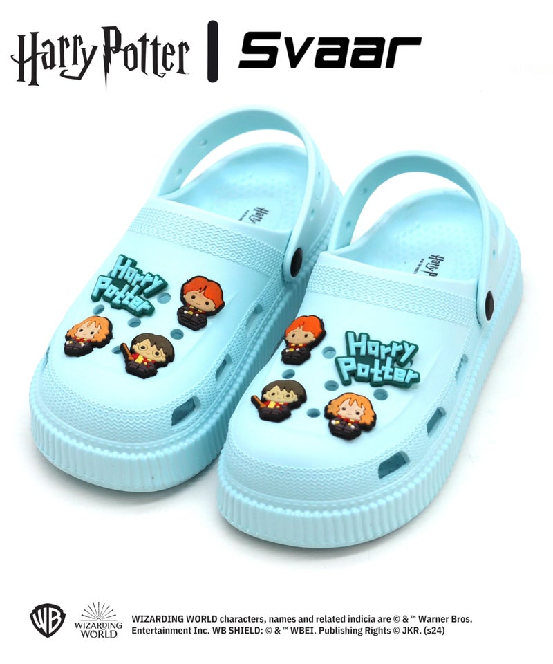 SVAAR x Harry Potter Women's Magical Clogs with Authentic Harry Potter Charms and Adjustable Back Strap Blue - Image 3