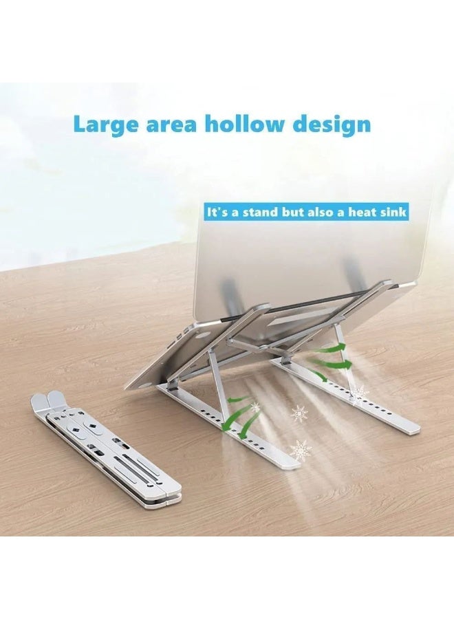 Laptop Foldable Stand metal silver - Image 3