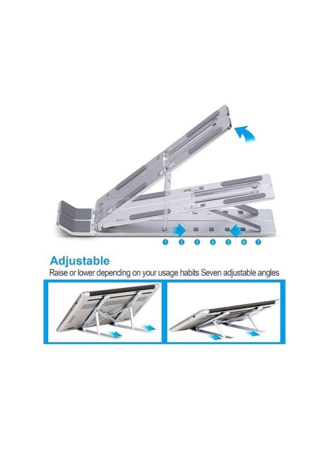 Laptop Foldable Stand metal silver - Image 5