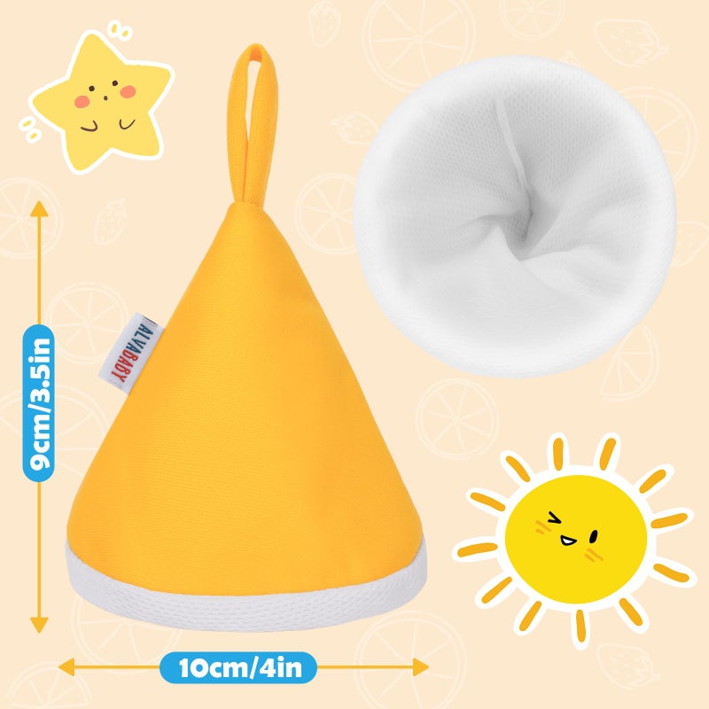 ALVABABY 4 Pcs Baby Boy Pee Covers, 3.5 * 4 In,Strong Water Absorption Pee Shield for Newborn Boy, 4-Layer Reusable Pee Cap, Diaper Changing Accessory for Baby Gift - Image 3