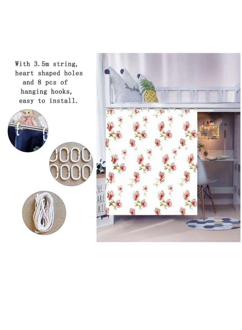 جولدن ميليون ستائر قماشية للخصوصية لسرير بطابقين لسكن الطلاب ومساحة السرير للعاملين في المكاتب مقاس 150 × 200 سم - Image 2