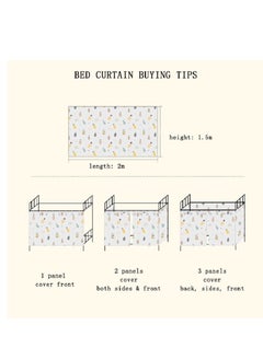 GOLDEN MILLION Bunkbed Privacy Curtains Cloth for Students Dormitory and Bed Space Office Workers 150x200cm  - Image 3