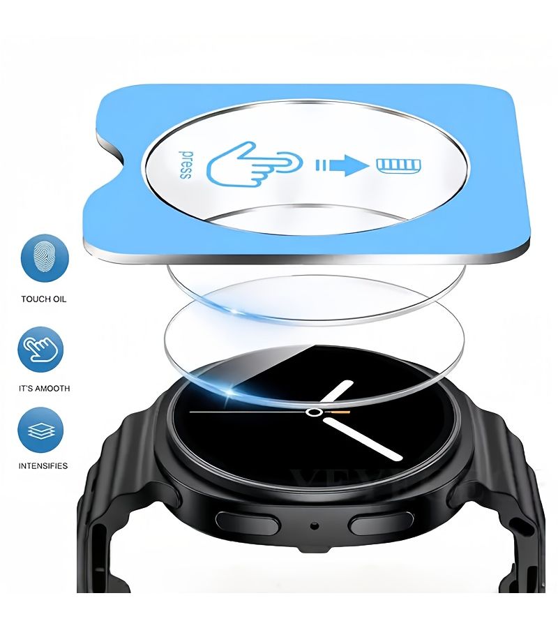 Compatible 2025 Samsung Galaxy Watch 5 4 44mm Screen Protector 2pcs Tempered Glass Kit - Image 3