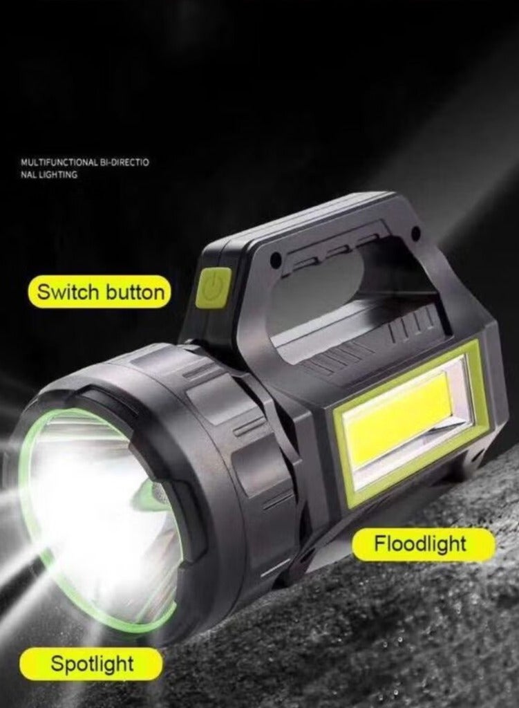 Portable waterproof, USB rechargeable flashlight, powerful spotlight, perfect for camping and outdoor activities - Image 2