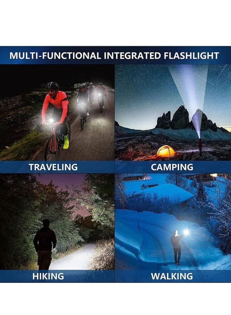 Portable waterproof, USB rechargeable flashlight, powerful spotlight, perfect for camping and outdoor activities - Image 3