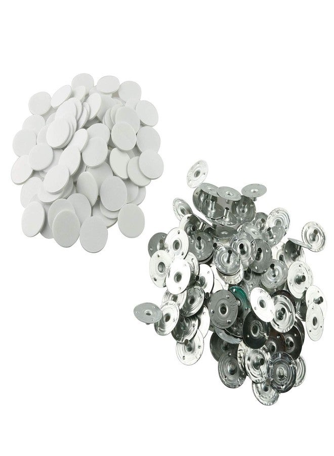 Tegg 100PCS 20mm Heat-Resistant Wick Double-Sided Foam Stickers and 100PCS Candle Wick Metal Sustainer Tabs for DIY Candle Making - Image 1