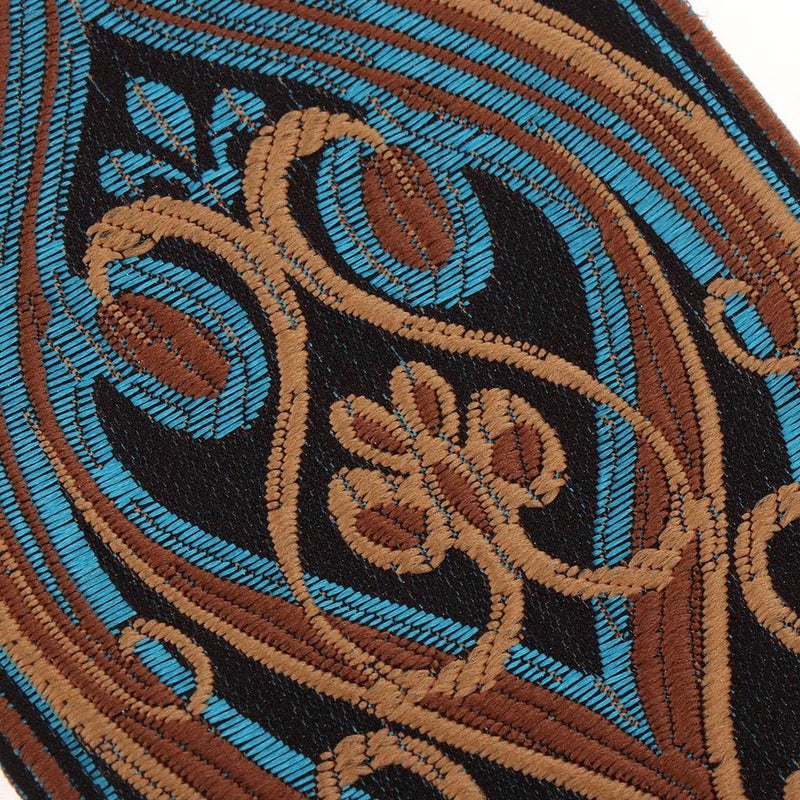 klarako 5m Jacquard Border Woven Border Woven Ribbon Fabric Ribbons Border Made of Polyester for DIY Handicrafts, Width Selectable - Multi, 8cm - Image 3