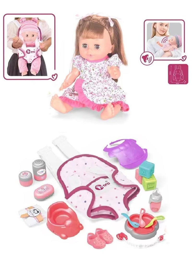 ديلكسو عروسة اطفال لعبة  و مجموعة الملحقات مع وجود صوت - Image 2