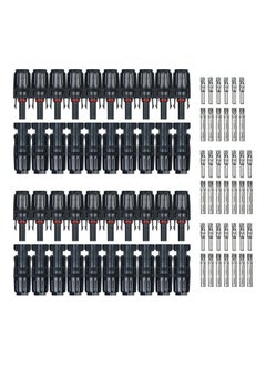 NIBEMINENT 20-Pair Male/Female Solar Panel Cable Connector For PV System Black  - Image 5