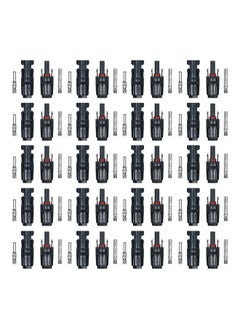 NIBEMINENT 20-Pair Male/Female Solar Panel Cable Connector For PV System Black  - Image 1