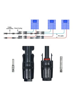 NIBEMINENT 20-Pair Male/Female Solar Panel Cable Connector For PV System Black  - Image 4