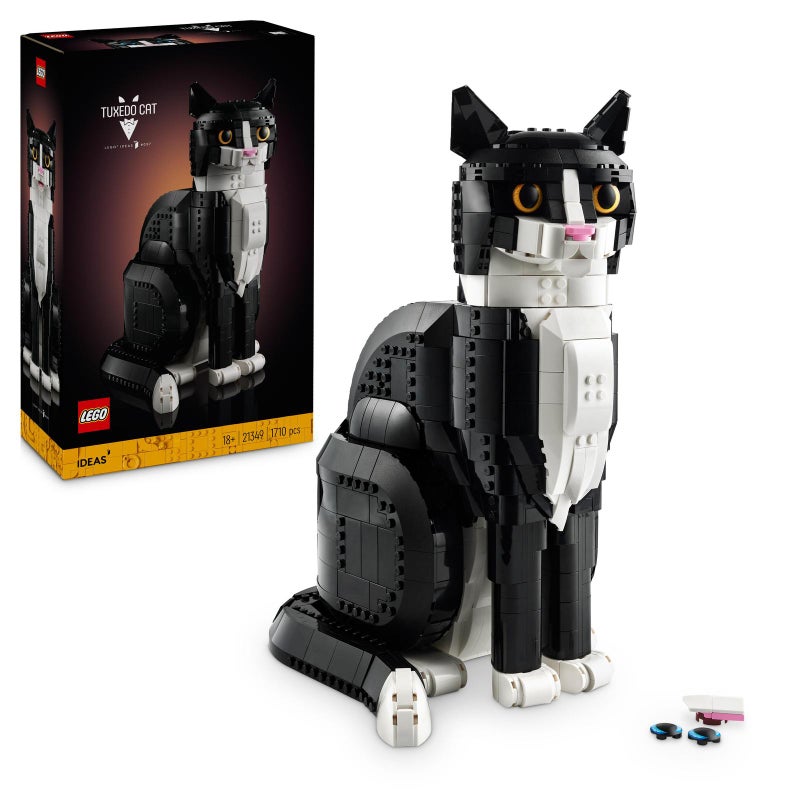 LEGO Ideas Tuxedo Cat 21349 Building Toy Set (1710 Pieces) - Image 1