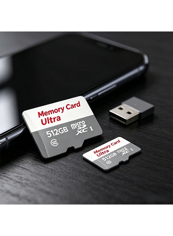 512GB High-End Storage Card, In MicroSDXC Format, Supports Full HD Video, Suitable For Smartphones, Dash Cams, Action Cameras And Surveillance Cameras. - Image 2
