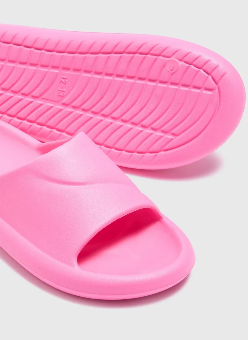 Matalan Girls Pink Sliders