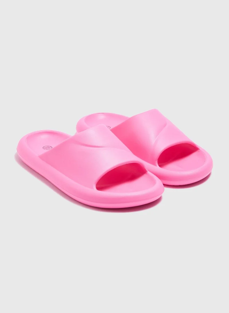 Matalan Girls Pink Sliders