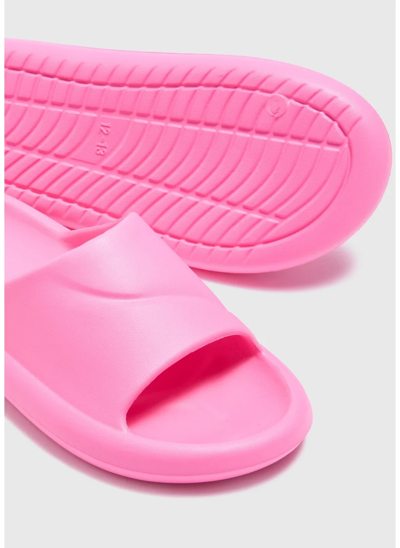 Matalan Girls Pink Sliders