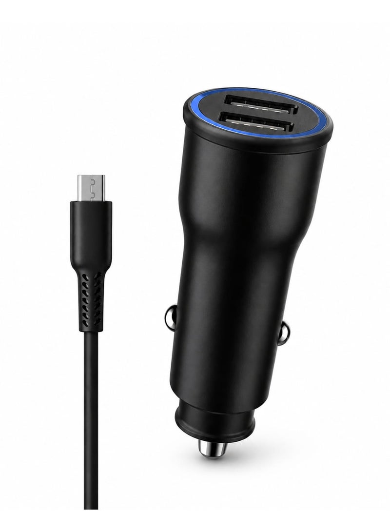 شاحن سيارة سريع L-QP2011 بمنفذين USB بقدرة 3.4 أمبير مع كابل Micro.
