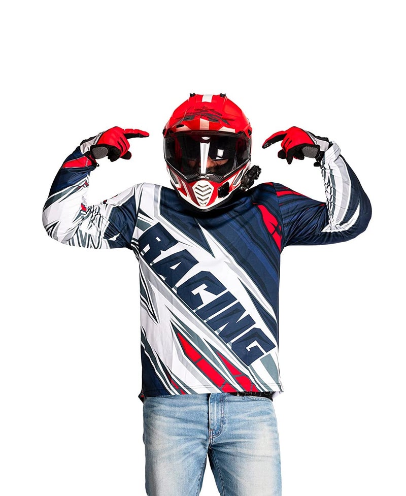WANDERLOOMS Boy's and Men's Full Sleeve Racing Primo Printed Biker Jersey | Lightweight Riding Sports T-Shirt | Comfortable, Stretchable Riding Suit for Bikers (Multicolour, S Size) - Image 3