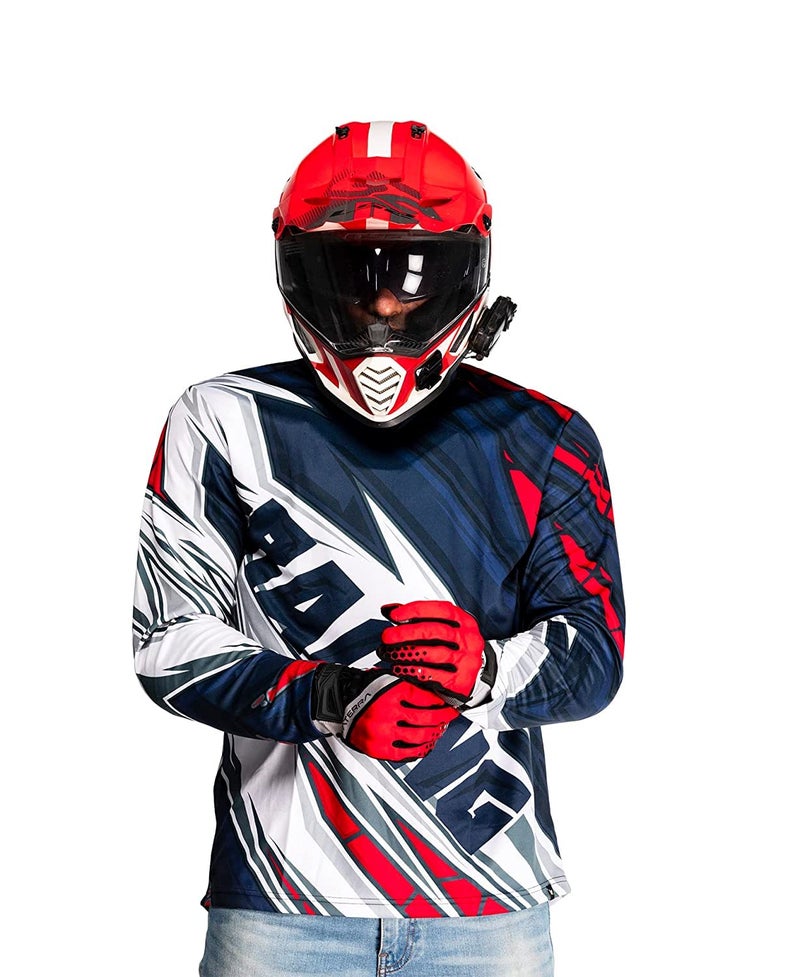 WANDERLOOMS Boy's and Men's Full Sleeve Racing Primo Printed Biker Jersey | Lightweight Riding Sports T-Shirt | Comfortable, Stretchable Riding Suit for Bikers (Multicolour, S Size) - Image 1