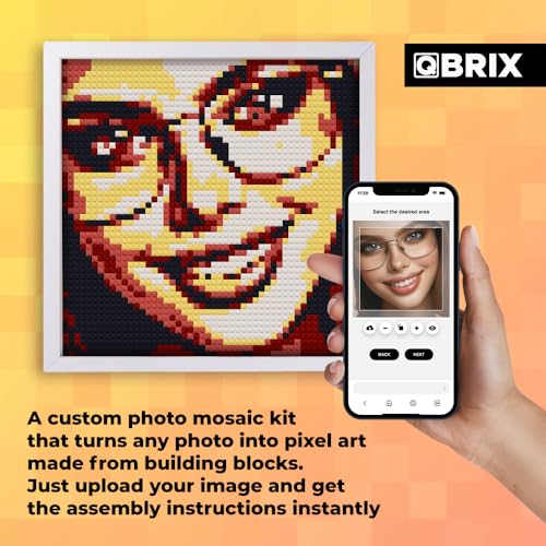 QBRIX Custom Selfie Mosaic Building Set Art Kit for Wall Art Creation from Any Photo Personalised Gift Building Blocks Portrait with Frame Pixel Art Building Kit Solar 175 x 175 inch - Image 5