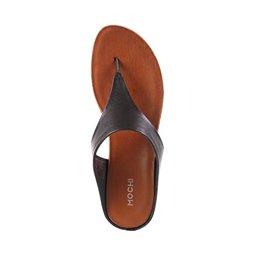 Mochi Womens Synthetic Black Slippers (Size (3 UK (36 EU)) - Image 5