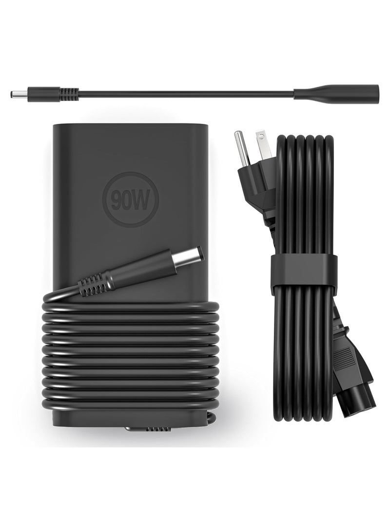 90W 65W Slim Laptop Charger fit for Dell Latitude 3390 3540 5400 5480 5490 5540 5590 7280 7480 7490 E6430 E5530 E3570 D630 D610, Inspiron17 1750 1764 1705.