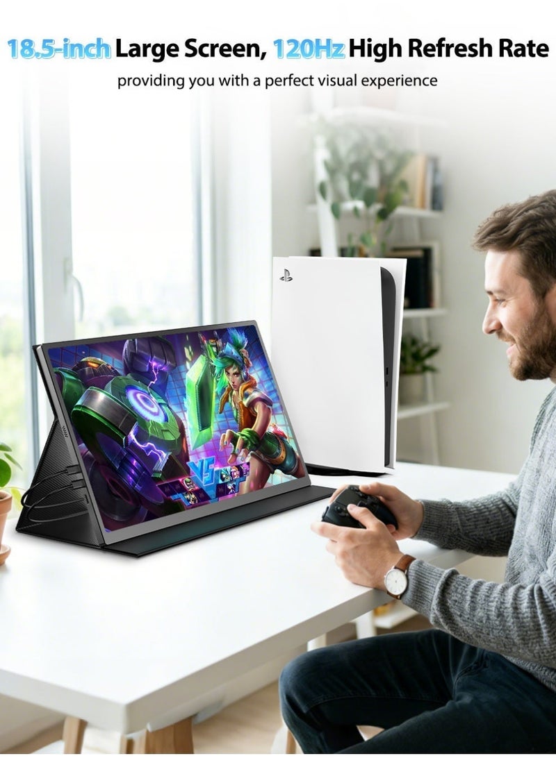 UPERFECT 18.5 inch Portable Monitor 1920*1080 IPS USB C & Mini HDMI Port Ultra Thin Second Screen for Laptop/Phone/Game Console, VESA Mountable - Image 4