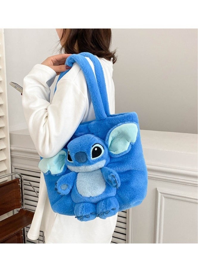 Geustos - New cartoon animal doll shoulder bag plush tote bag fresh cute bag doll shape - Image 1