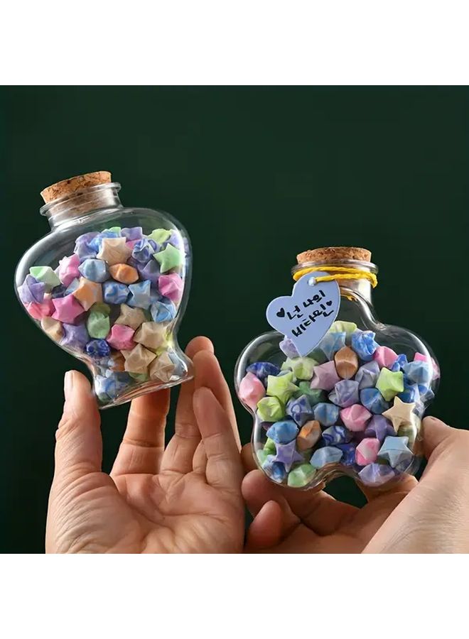 Wishing Star 16 57oz برج البلاستيك قابلة للطي الشريط ورقة زجاجة DIY الحرفية حاوية - Image 3