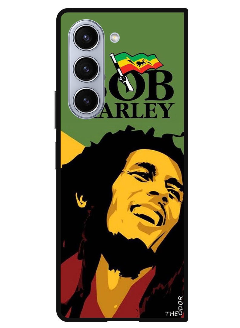 Theodor Protective Case Anti Scratch Shock Proof Bumper Cover For Samsung Galaxy Z Fold 6 Bob Marley - Image 1