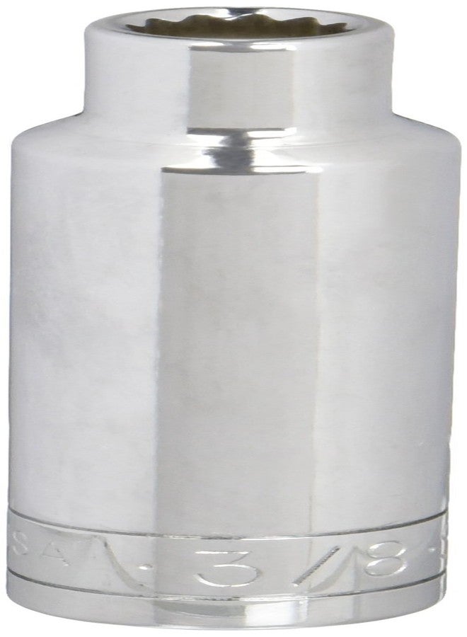 اس كي كي SK Tools USA محرك 1/2 بوصة، 3/8 بوصة، 12 نقطة، مقبس كروم عميق، 40812 - Image 1