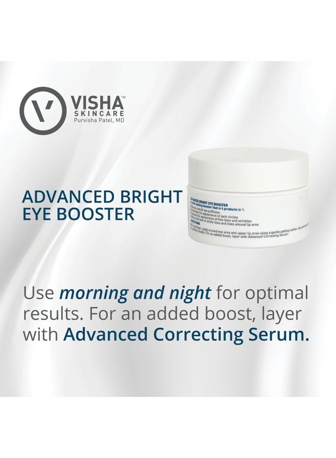 Visha Skincare Advanced Bright Eye Booster - Under Eye Cream for Dark Circles and Puffiness - Anti Wrinkle Eye Cream (0.5oz) - Image 4