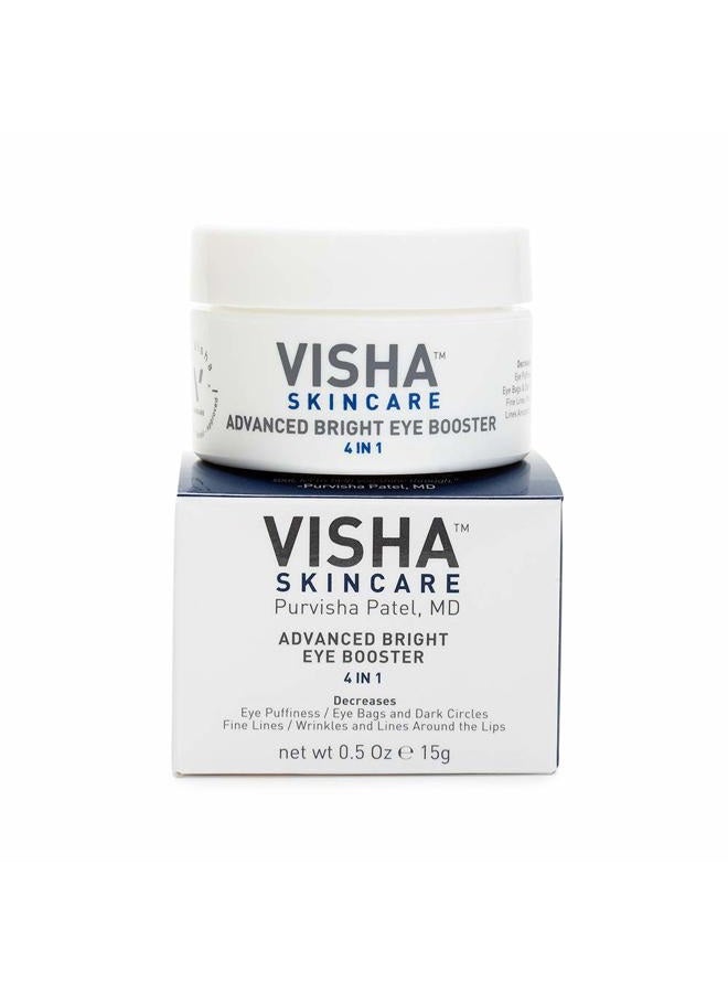 Visha Skincare Advanced Bright Eye Booster - Under Eye Cream for Dark Circles and Puffiness - Anti Wrinkle Eye Cream (0.5oz) - Image 1