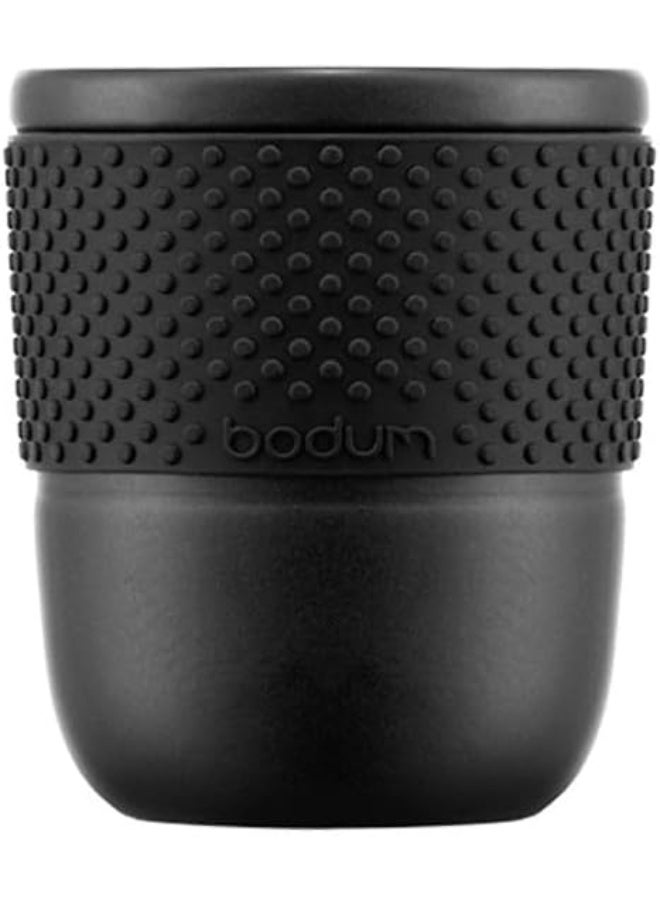 bodum أكواب بودوم أسام من البورسلين مع غلاف سيليكون 200 مل، مجموعة من 2 - Image 1