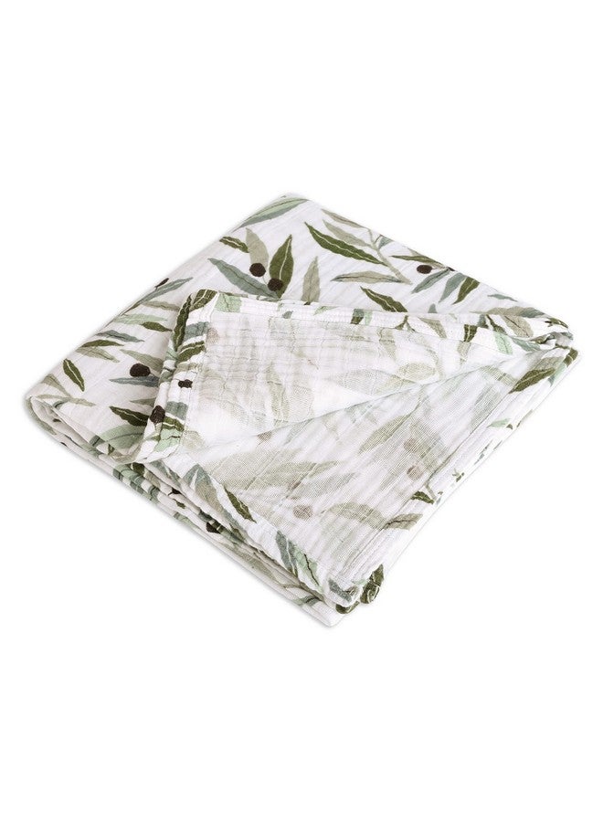 Babyletto 100% Organic Cotton Swaddle, GOTS-Certified, Ultra-Soft and Breathable Muslin - Olive Branches - Image 3