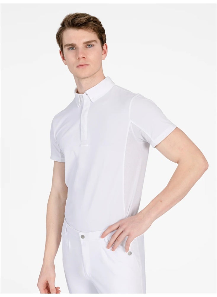 general Men Equestrian Shirts Shorts Sleeve Riding Horse Clothes - Image 4