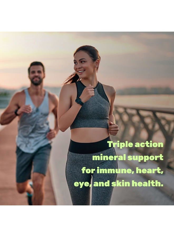 DEAL SUPPLEMENT الزنك 50 ملجم مع السيلينيوم 200 ميكروجرام + النحاس، 240 كبسولة، كمية تكفي 8 أشهر، تركيبة معدنية 3 في 1، مكمل مركب بيكولينات الزنك، يدعم نظام المناعة الصحي للبالغين والأطفال - Image 4