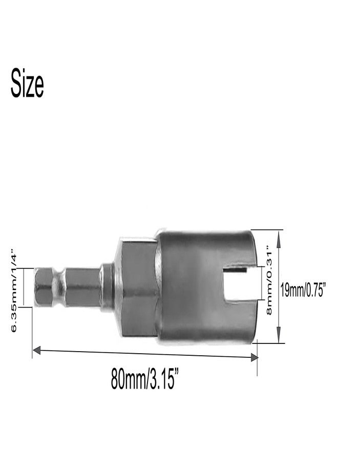 NACX 19mm Power Wing Nut Driver Set, Slot Wing nuts Drill Bit Socket Wrenches Tools Set, 1/4" Hex Shank Drills Bits for Panel Nuts screws, Screw Hole, C-hook Bolt - 1PCS - Image 3